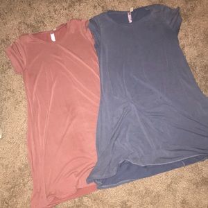 blue & pink t shirt dresses
